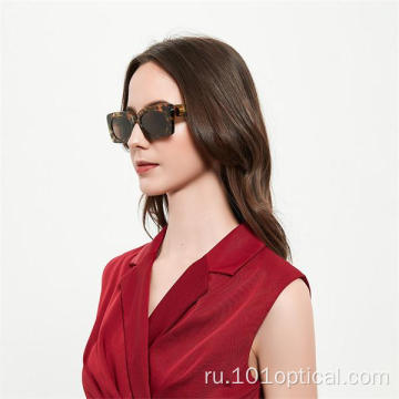 Модные прямоугольные женские солнцезащитные очки из ацетата